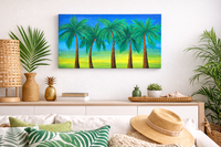 Palms on Blue and Yellow