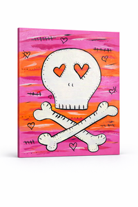 PINK and ORANGE SKULL