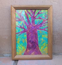 Pink Marble Tree - Framed