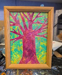 Pink Marble Tree - Framed