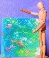FLAMINGO | Abstract Acrylic Wall Art | 10x10in