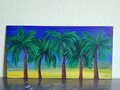 Palm Tree Sunset Painting | 16x8in