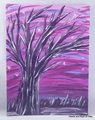 WINTER TREE at DUSK | 9x12in | Original Painting