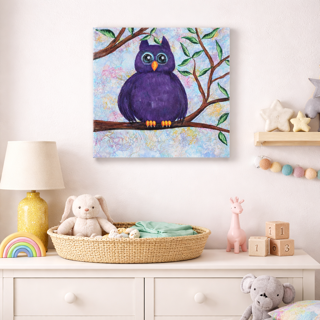 Purple Owl in a Tree