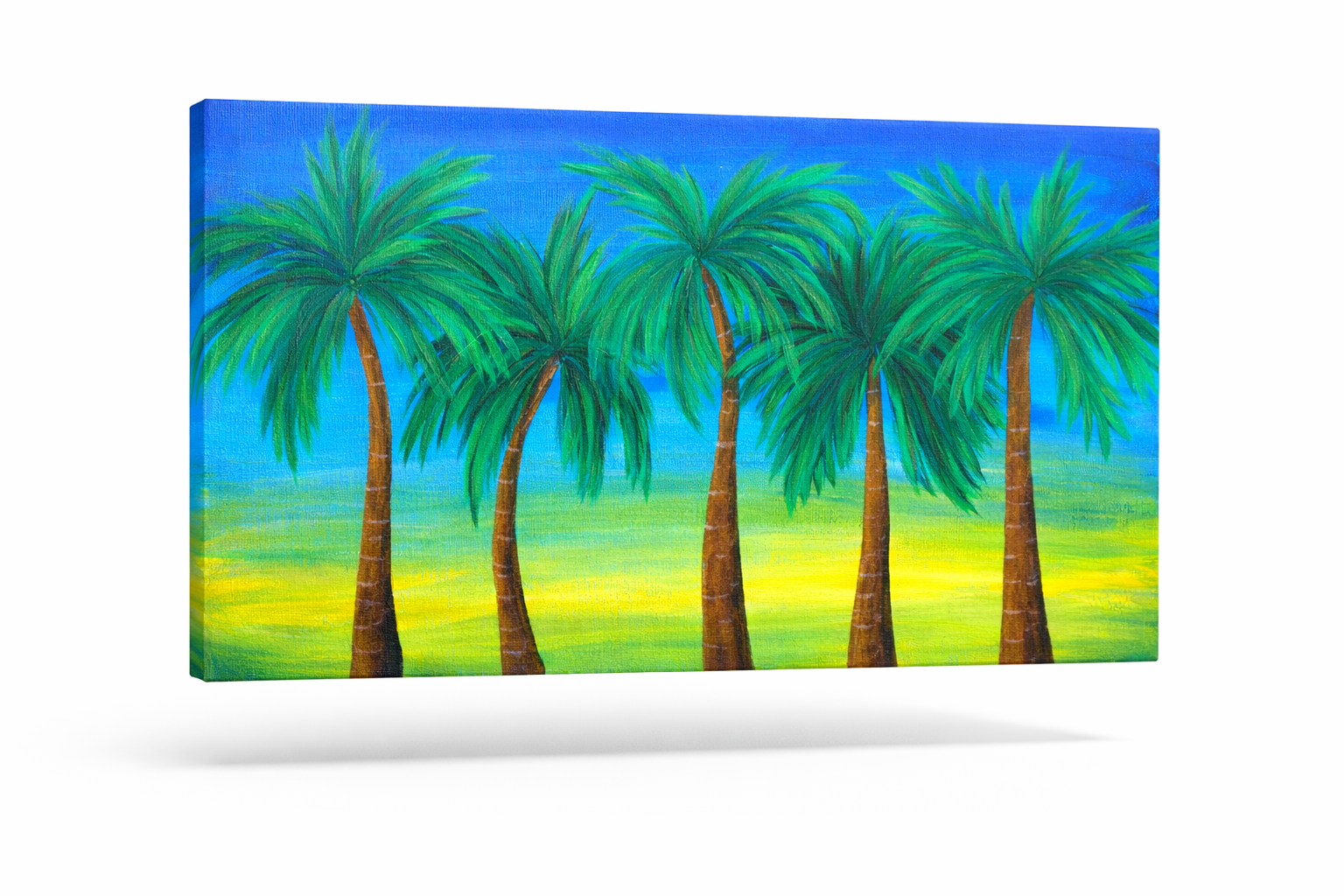 Palms on Blue and Yellow