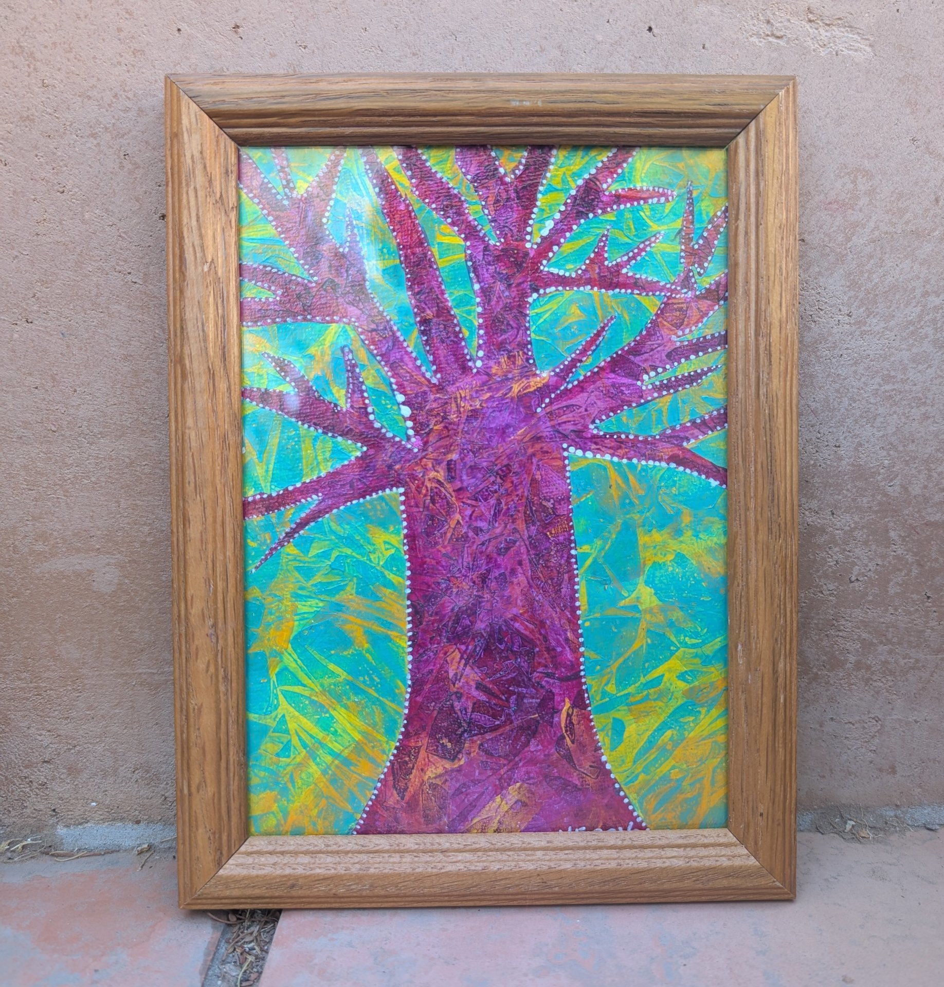 Pink Marble Tree - Framed