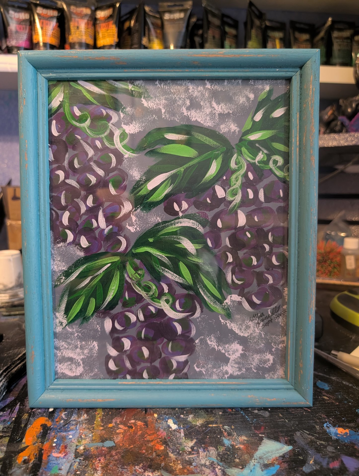 Grandma's Grapes - Framed