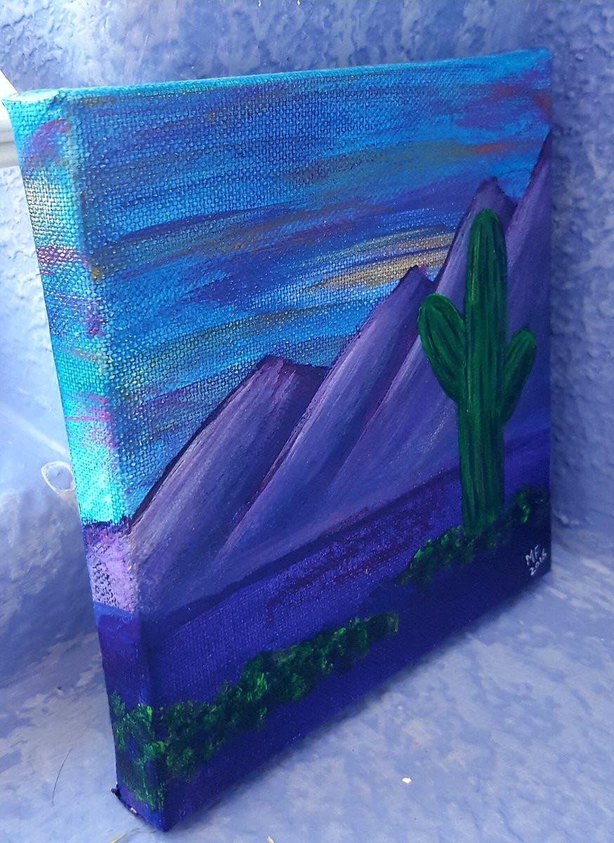 DESERT SOLITUDE | 6x6in | Desert Landscape Painting