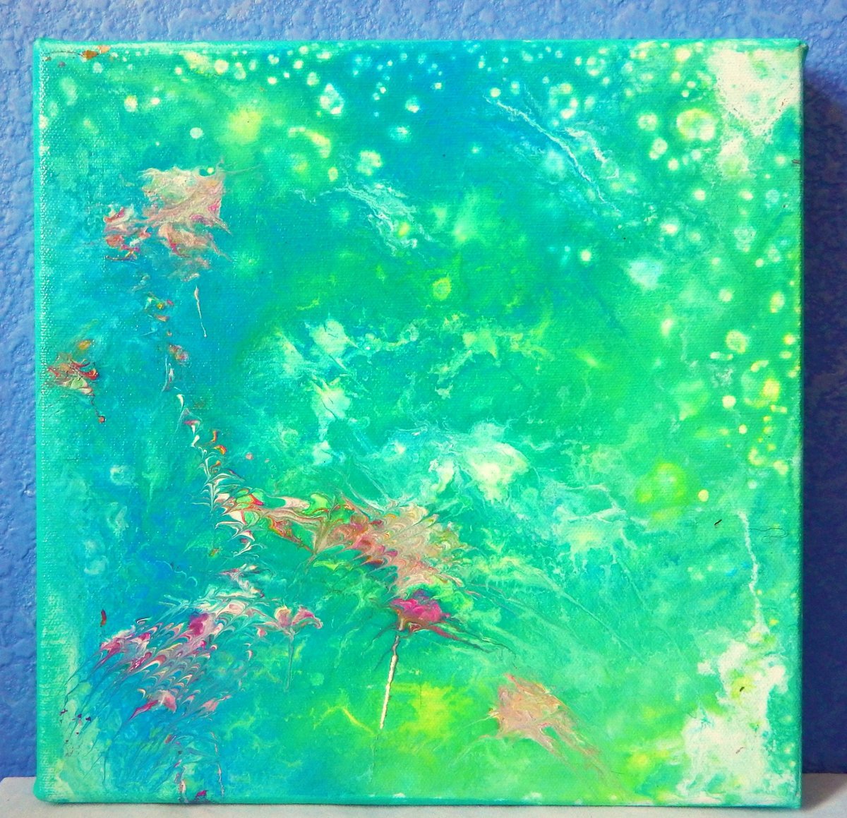 FLAMINGO | Abstract Acrylic Wall Art | 10x10in