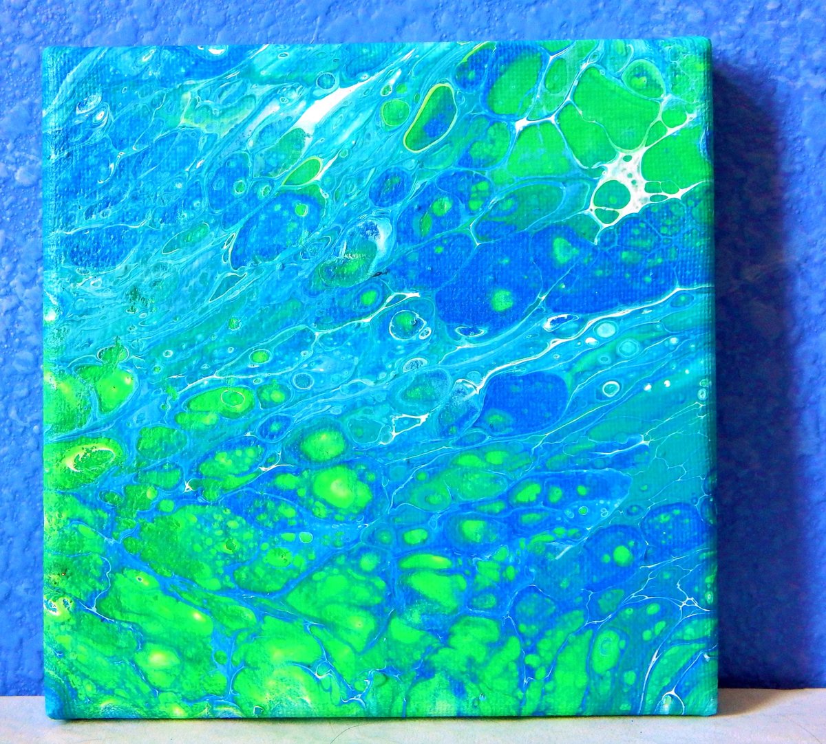 PHOSPHORUS ALGAE | 6x6in | Small Original Painting