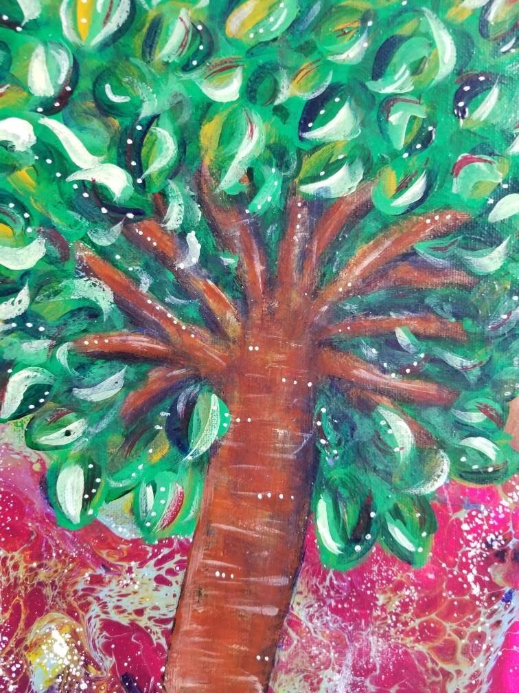 TREE of the COSMOS | Original Tree Painting | 8x16in