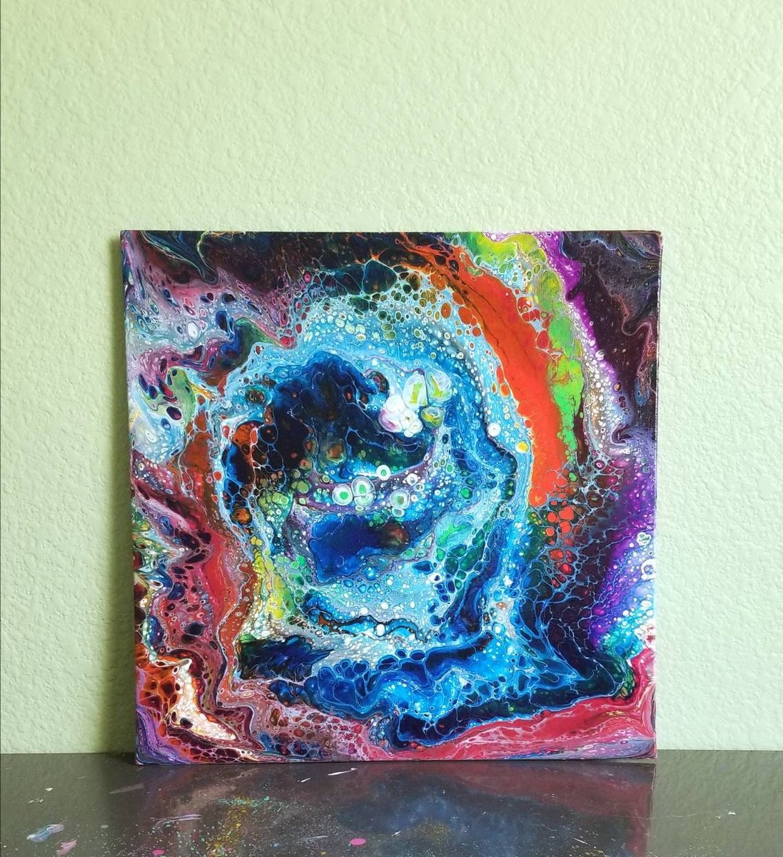 HURRICANE | Original Artwork on Canvas Panel | 12x12in