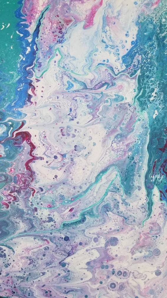 MELTING AWAY - 24x30in - Abstract Painting - Acrylic Pour