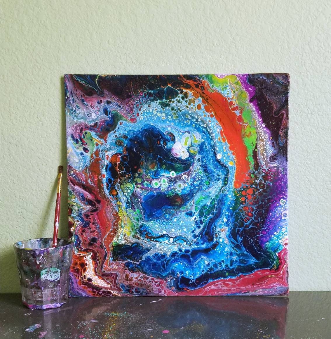 HURRICANE | Original Artwork on Canvas Panel | 12x12in
