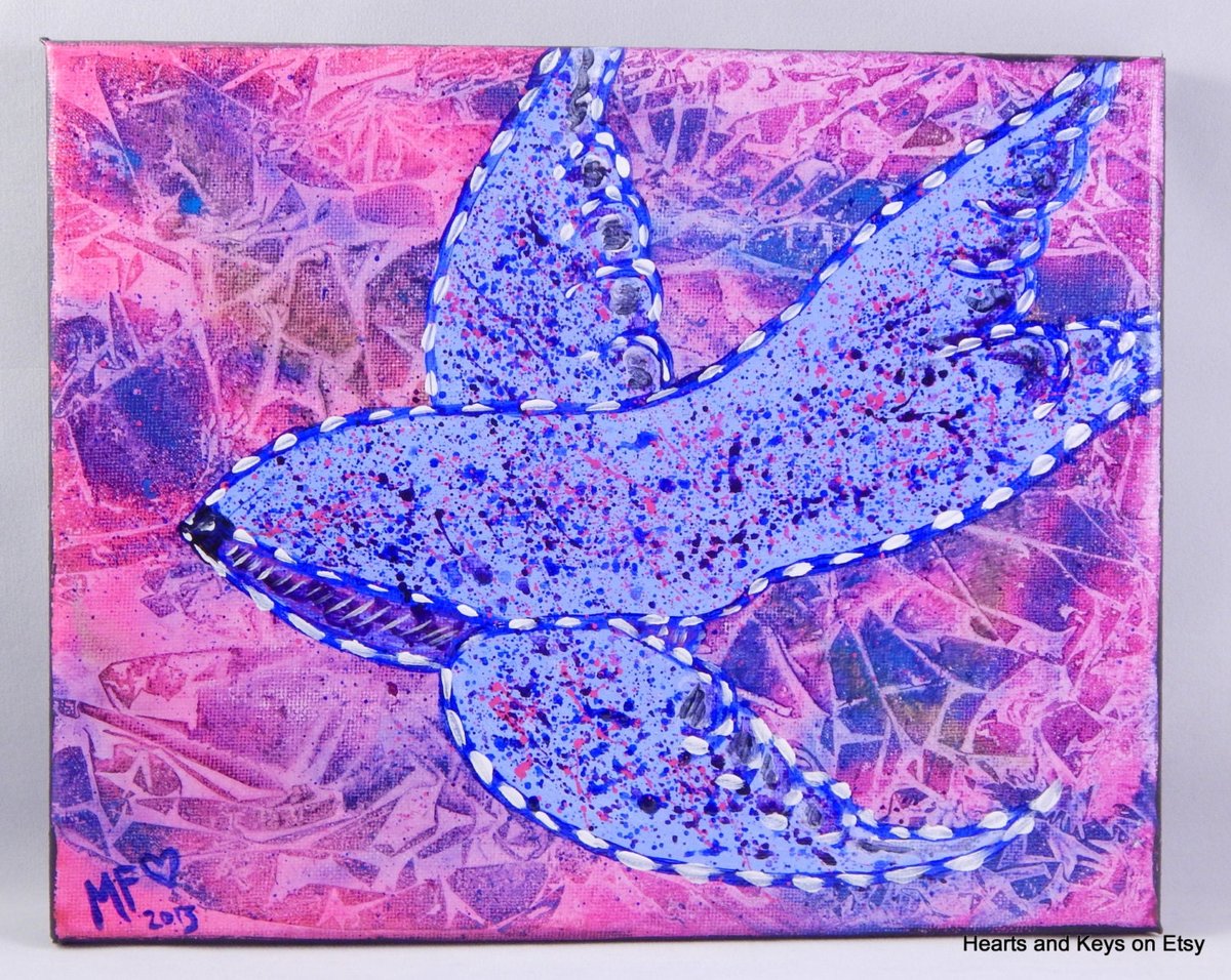 PSYCHEDELIC SPARROW | Original Sparrow Painting | 8x10 in