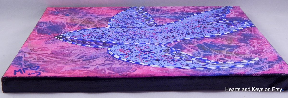PSYCHEDELIC SPARROW | Original Sparrow Painting | 8x10 in