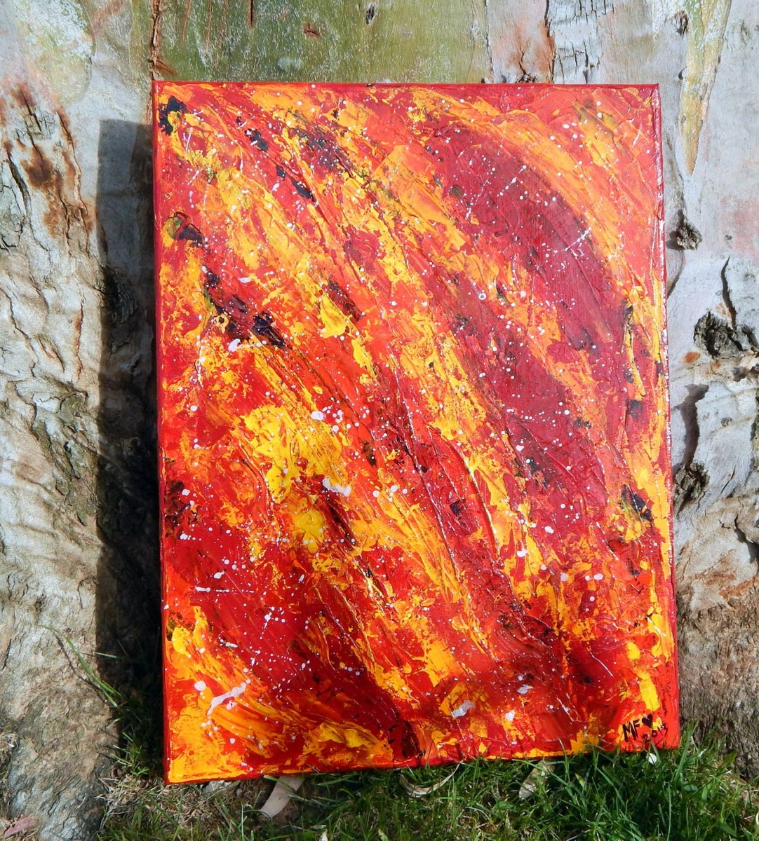 FIRE | Palate Knife Painting | 12x16in