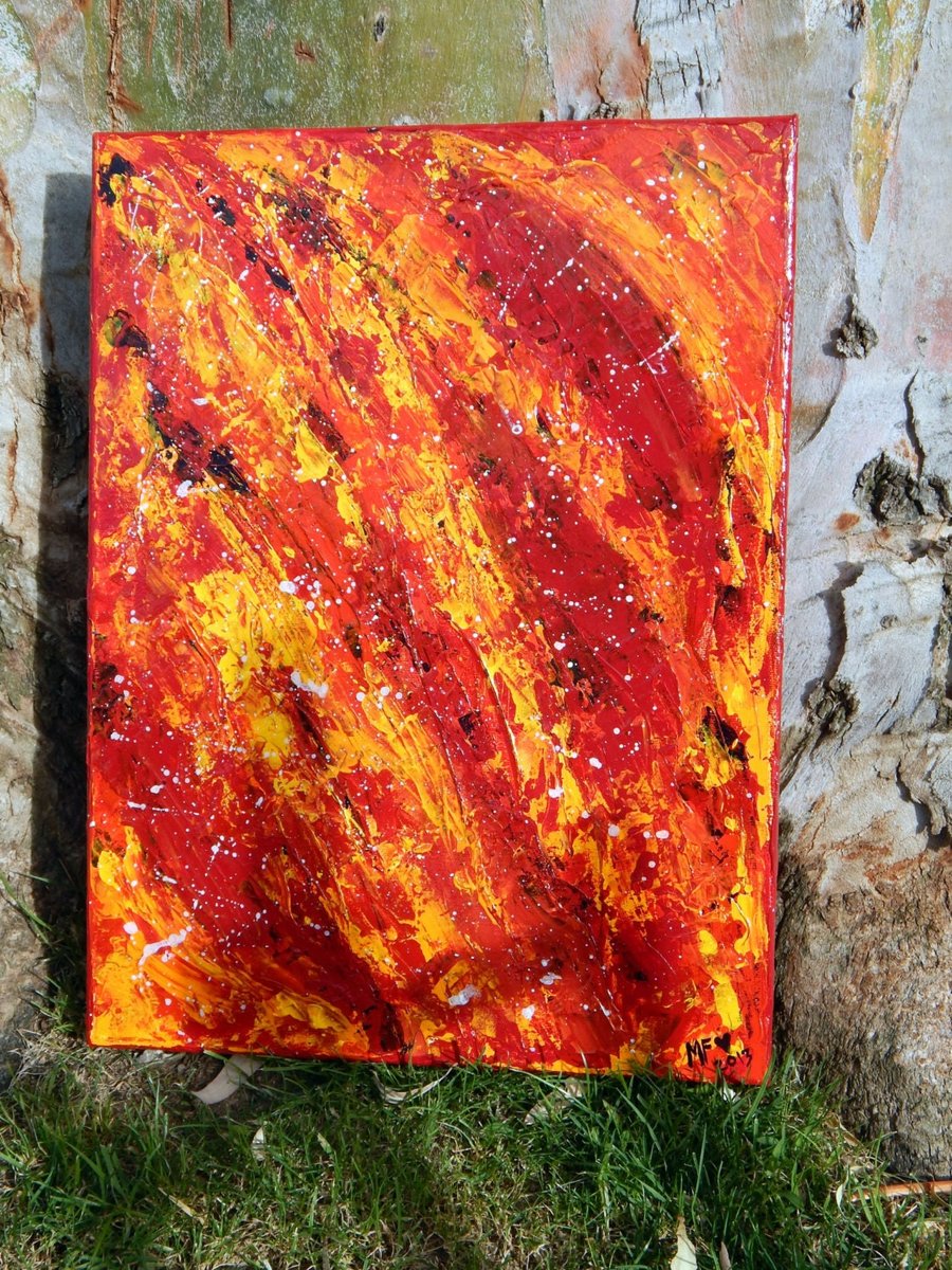 FIRE | Palate Knife Painting | 12x16in