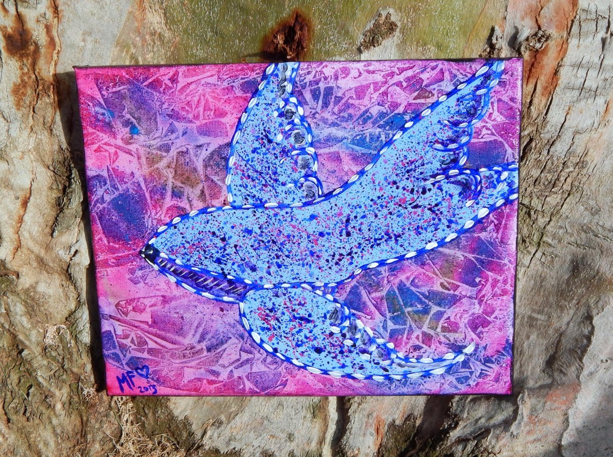 PSYCHEDELIC SPARROW | Original Sparrow Painting | 8x10 in