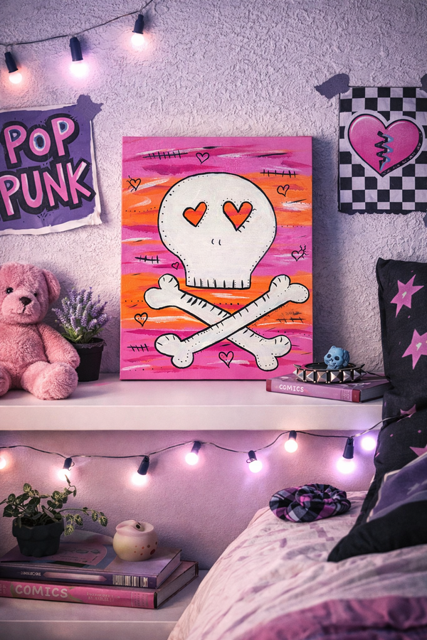 PINK and ORANGE SKULL