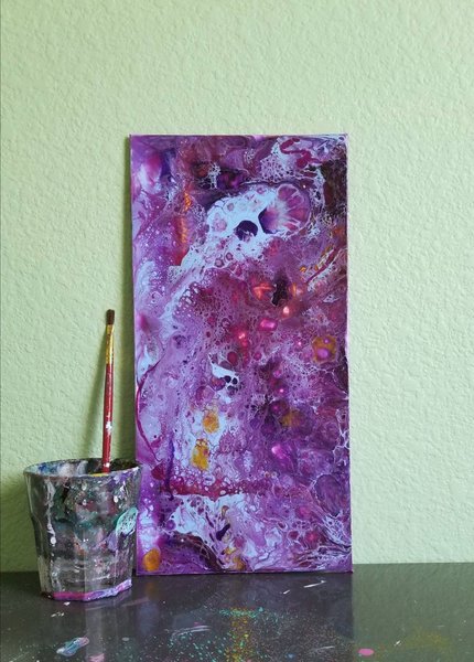 ABSTRACT ORIGINAL PAINTING | 6x12in | Art on Canvas Panel
