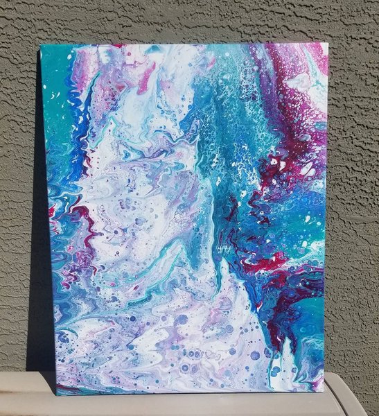 MELTING AWAY - 24x30in - Abstract Painting - Acrylic Pour