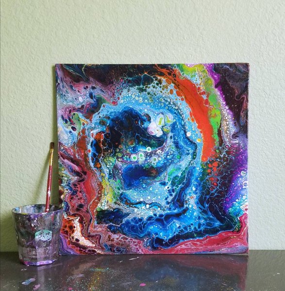 HURRICANE | Original Artwork on Canvas Panel | 12x12in